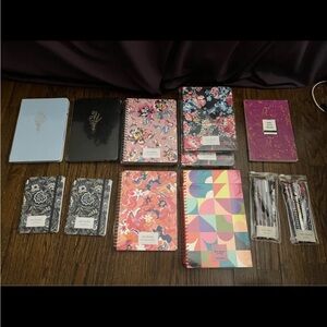 Vera Bradley Colorful Notebook Set with Floral and Geometric Designs